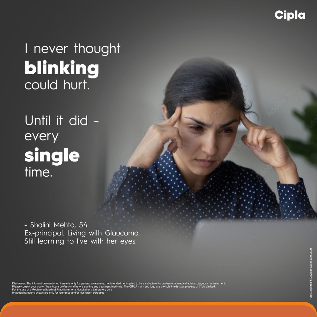 Cipla dry eye carousel, severe dry eye story: I never thought blinking could hurt