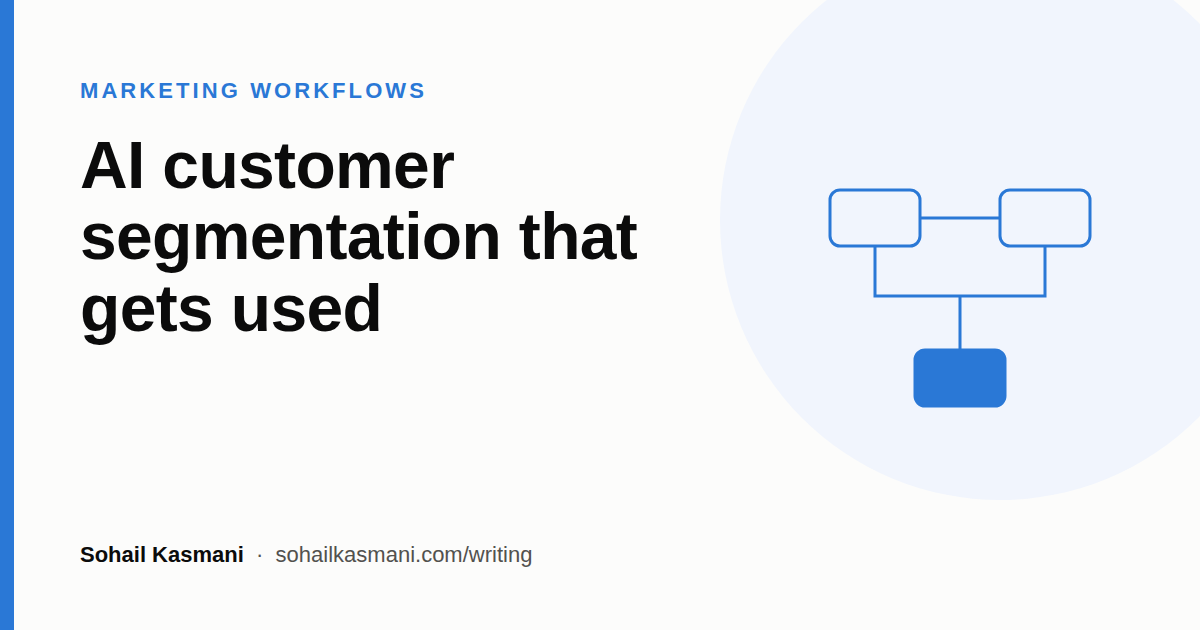 AI customer segmentation: methods, workflow and a worked example