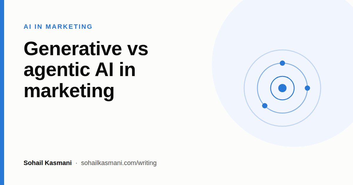 Generative vs agentic AI in marketing: uses, risks and permissions