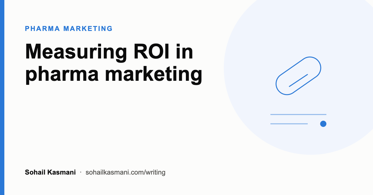 How to measure ROI on pharma marketing in a regulated market